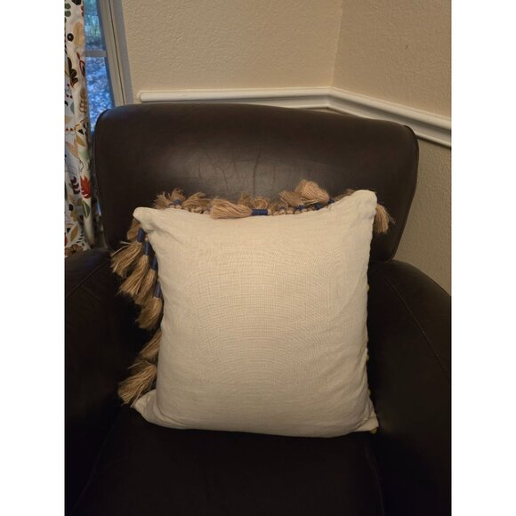 Jonathan Adler Topanga Corded Throw Pillow With Tassels & Embroidered Detail - Picture 2 of 3